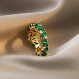 Bohemisk Esmeralda-ring